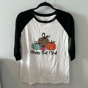 Fall Novelty 3/4 Sleeve T-Shirt